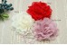 Ruffle Eyelet CHIFFON Flower (M, 9 cm), Pack of 2